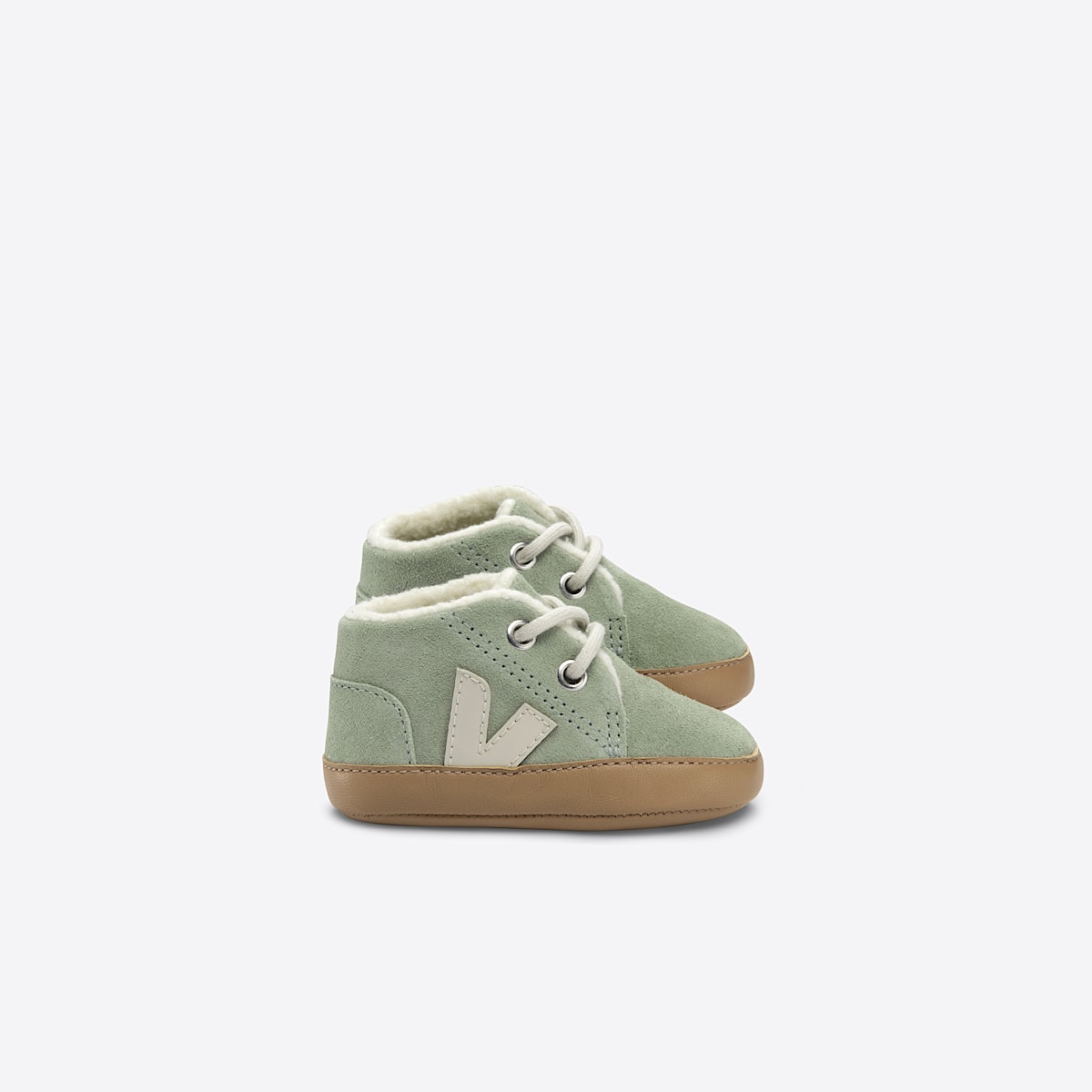 veja baby-winter pelle-scamosciata verde BF0303440