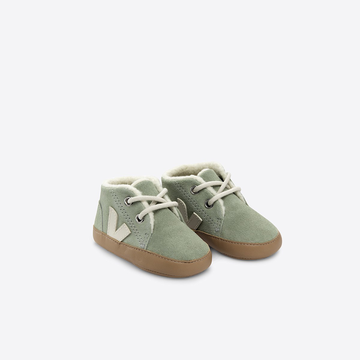 veja baby-winter pelle-scamosciata verde BF0303440