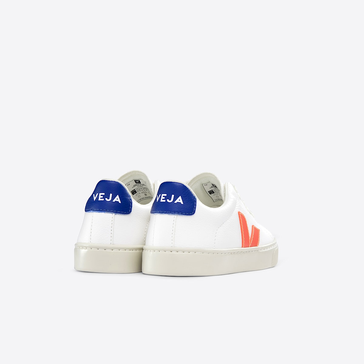 veja sapatilhas small-esplar-laces couro branco RS0503405 Back view