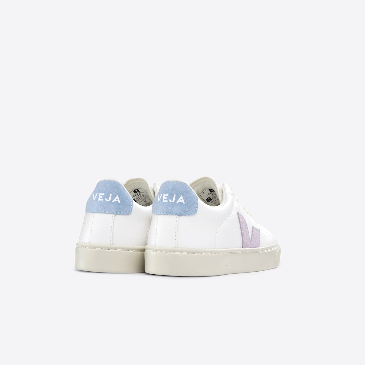 veja baskets small-esplar-laces cuir blanc RS0503406 Back view