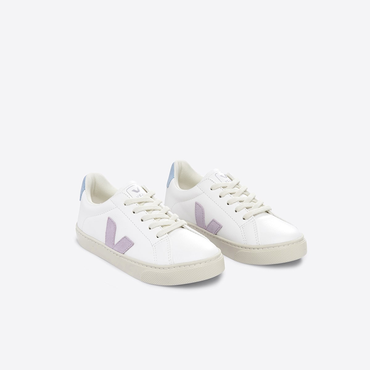 veja baskets small-esplar-laces cuir blanc RS0503406 Top view