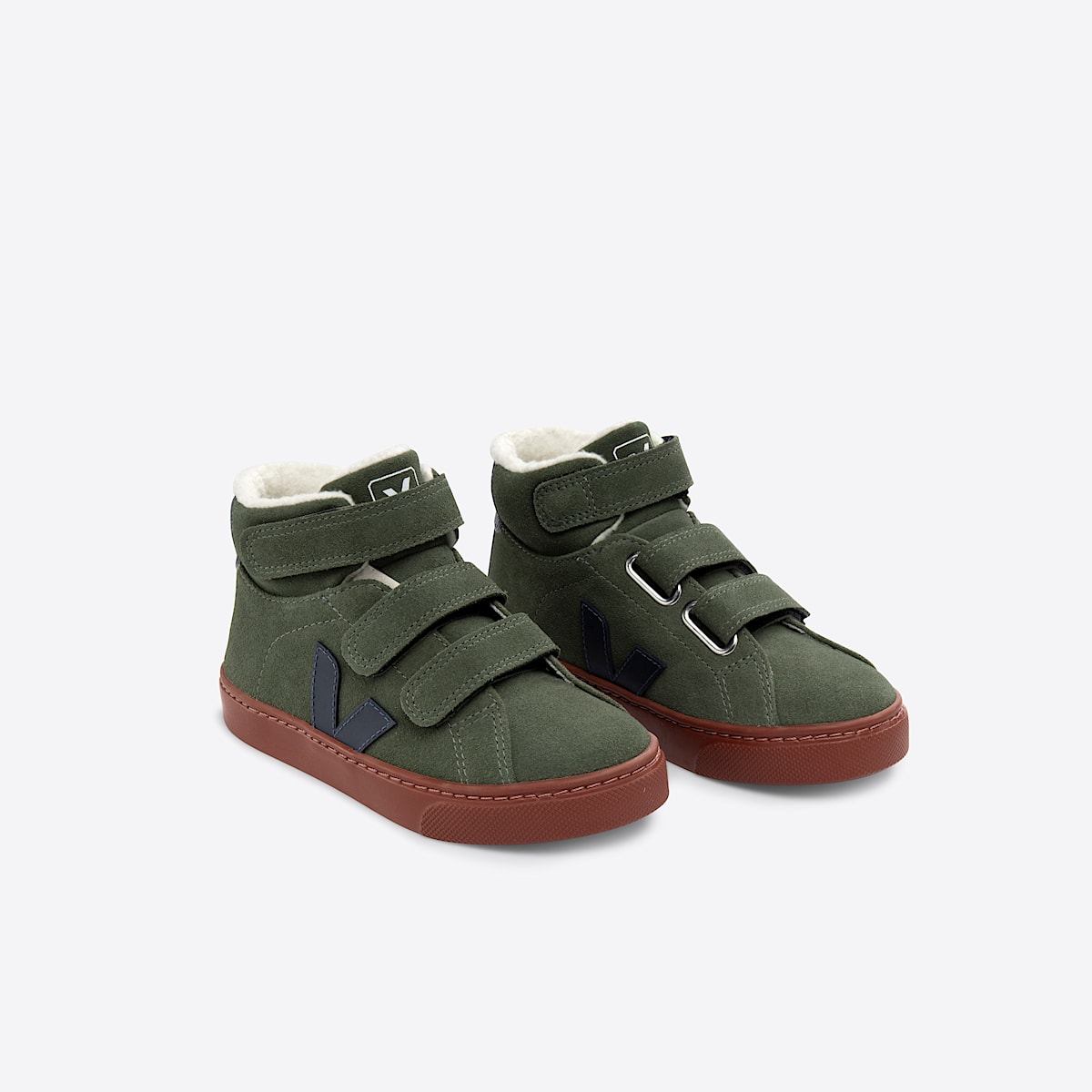 veja sneakers small-esplar-mid-winter suede green MW0303430 Top view