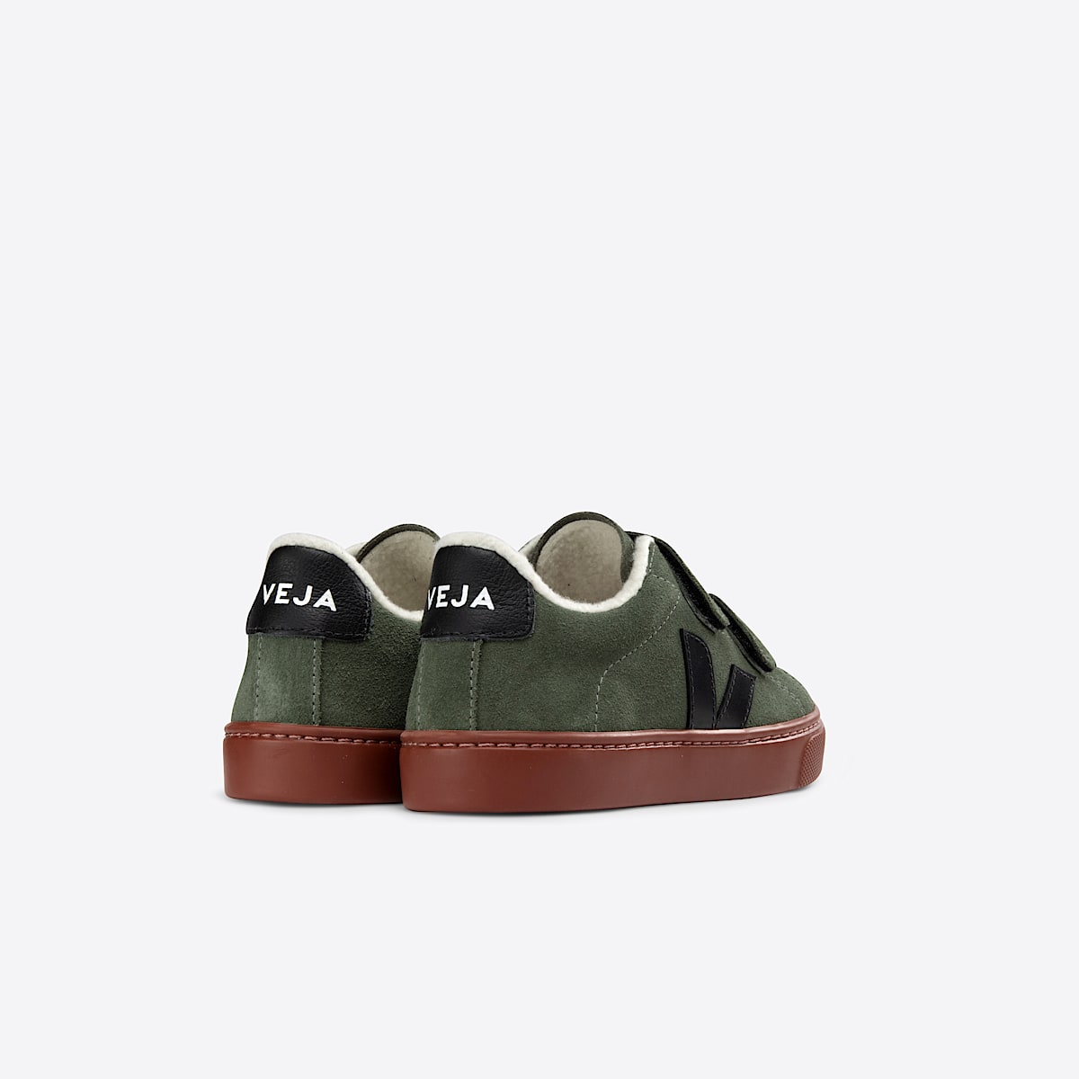 veja baskets small-esplar-winter suède vert SF0303411 Back view