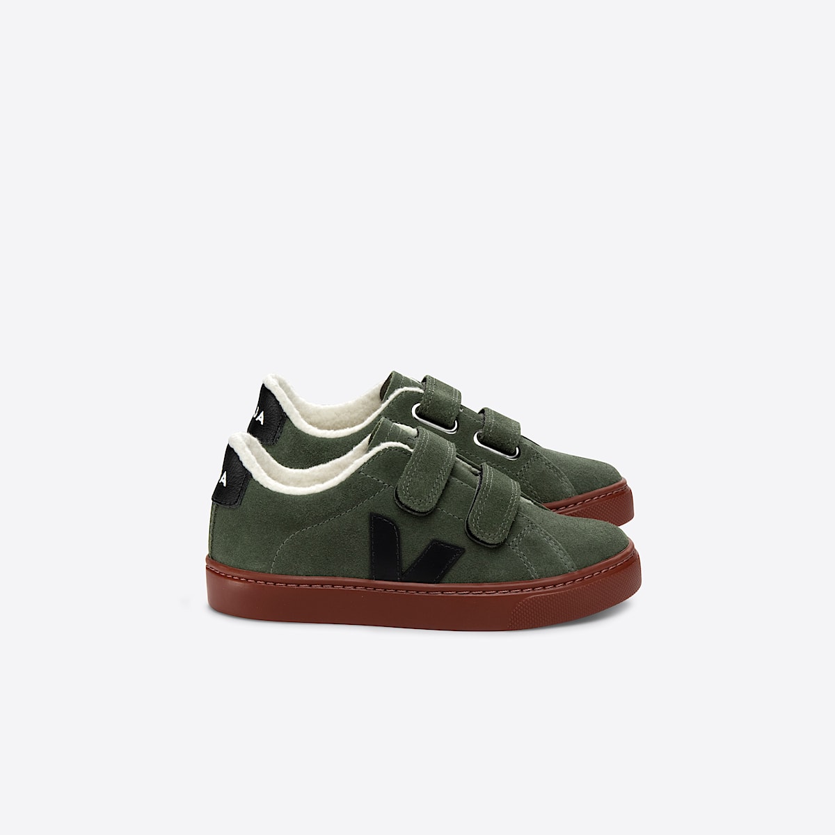 veja sneakers small-esplar-winter pelle-scamosciata verde SF0303411 Lateral view