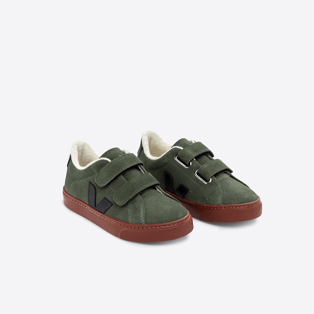 veja baskets small-esplar-winter suède vert SF0303411 Top view