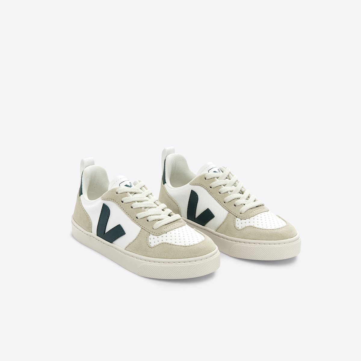 veja baskets small-v-10-laces cuir blanc CX0703424 Top view