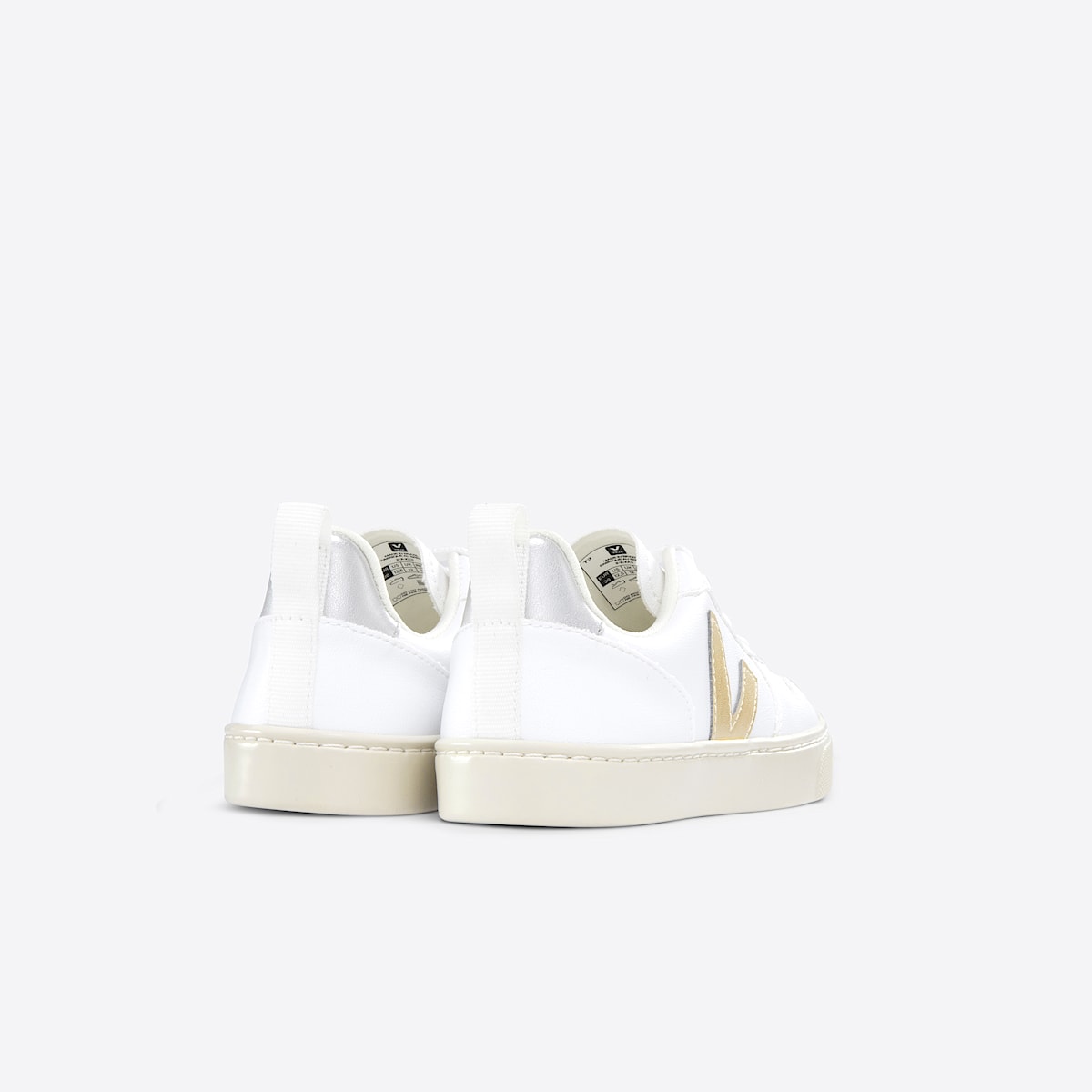 veja baskets small-v-10-laces vegan blanc CX0703423 Back view