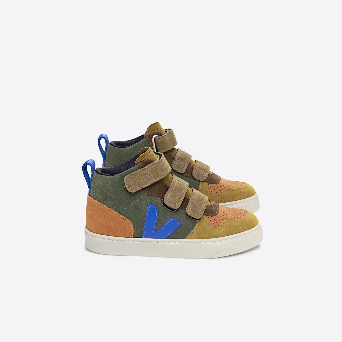 veja sneakers small-v-10-mid suede multicolor DV0303427 Lateral view
