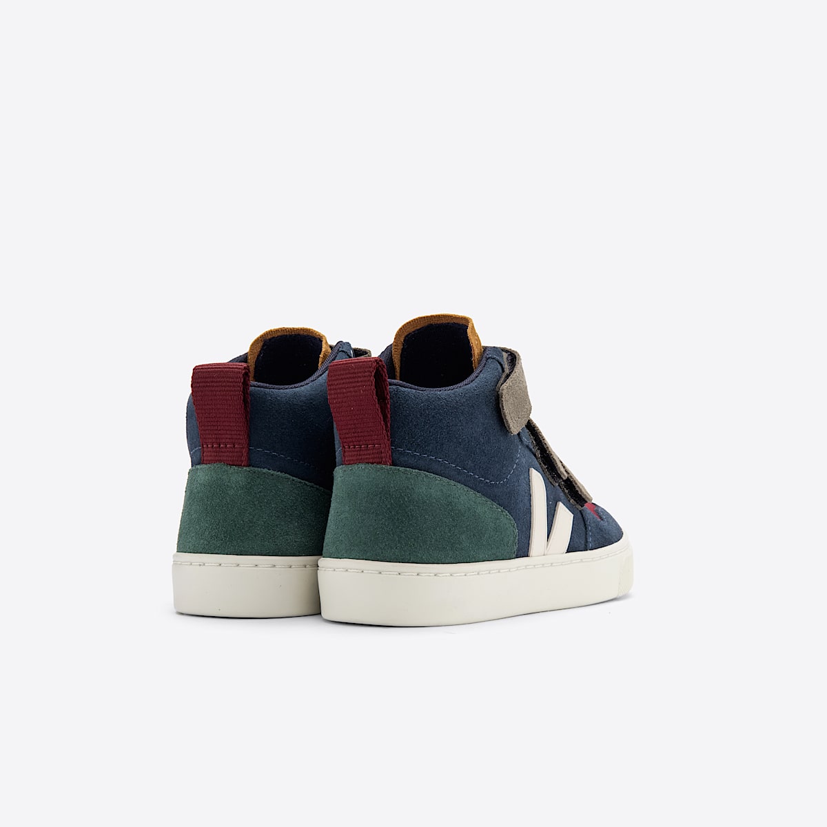 veja baskets small-v-10-mid suède multicolore DV0303028 Back view