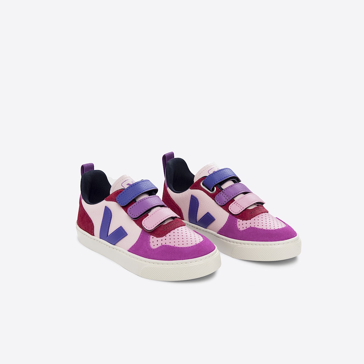 veja sapatilhas small-v-10 couro multicor CV0503421 Top view