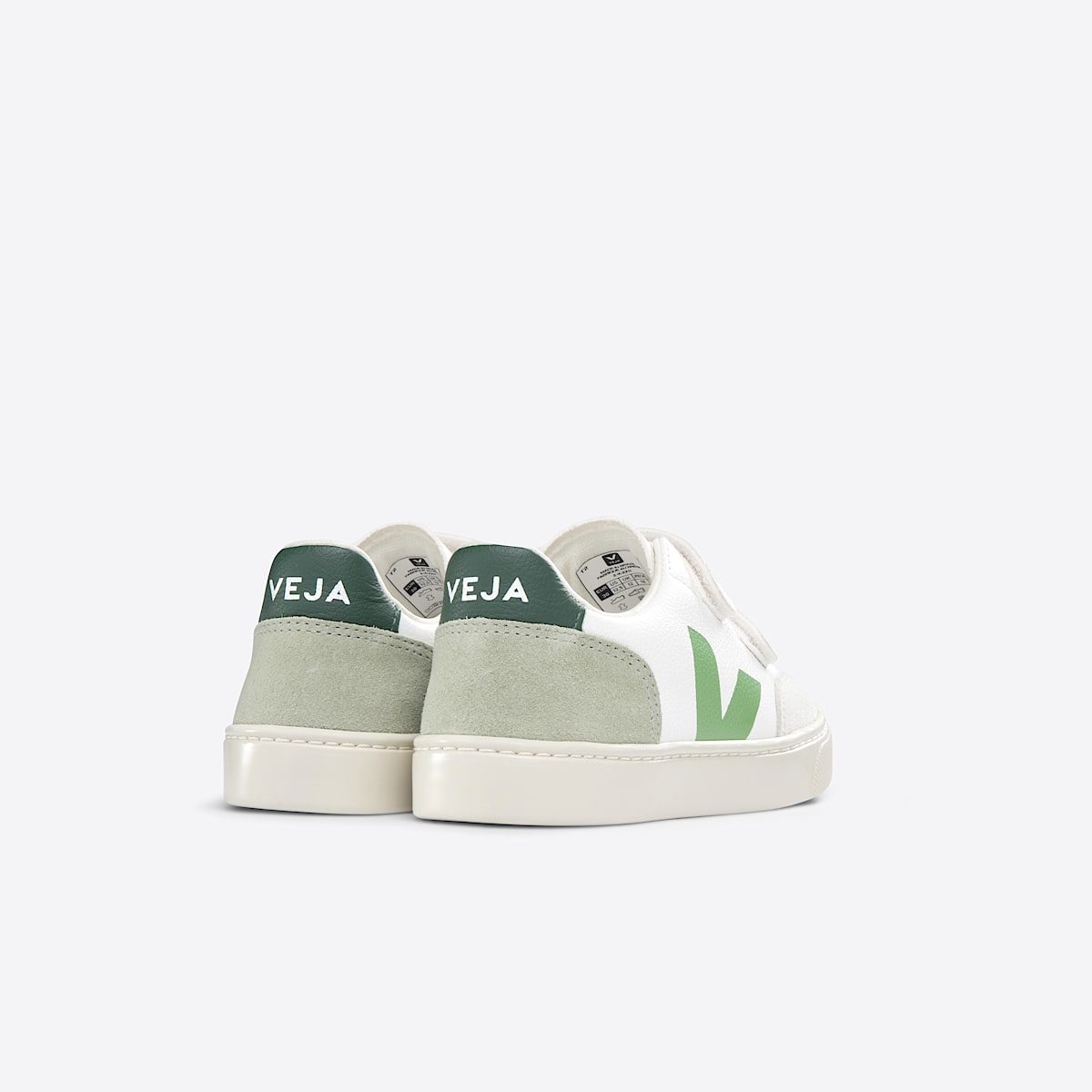 veja baskets small-v-12 cuir blanc XV0503415 Back view