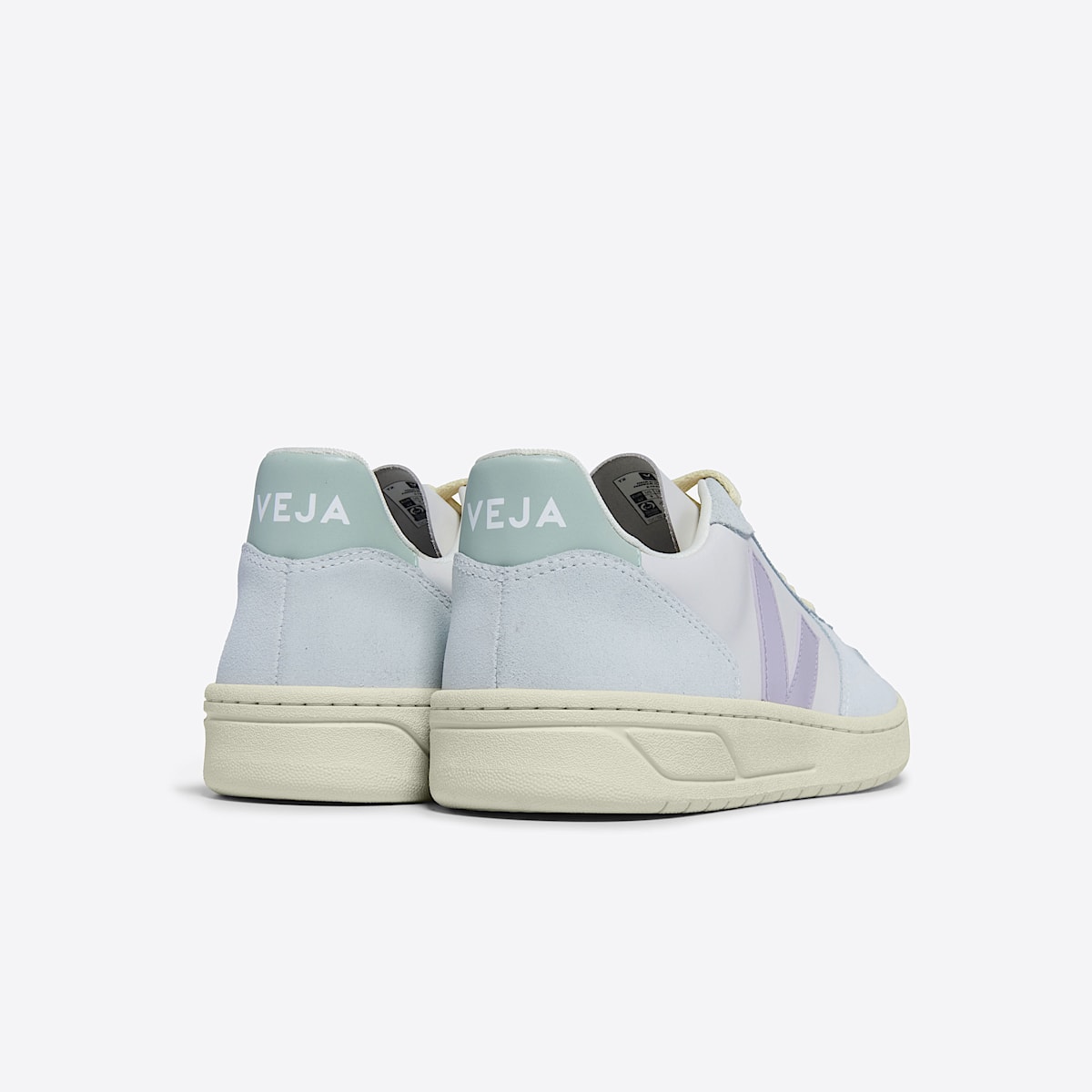 veja baskets v-10 cuir beige VX0203475 Back view