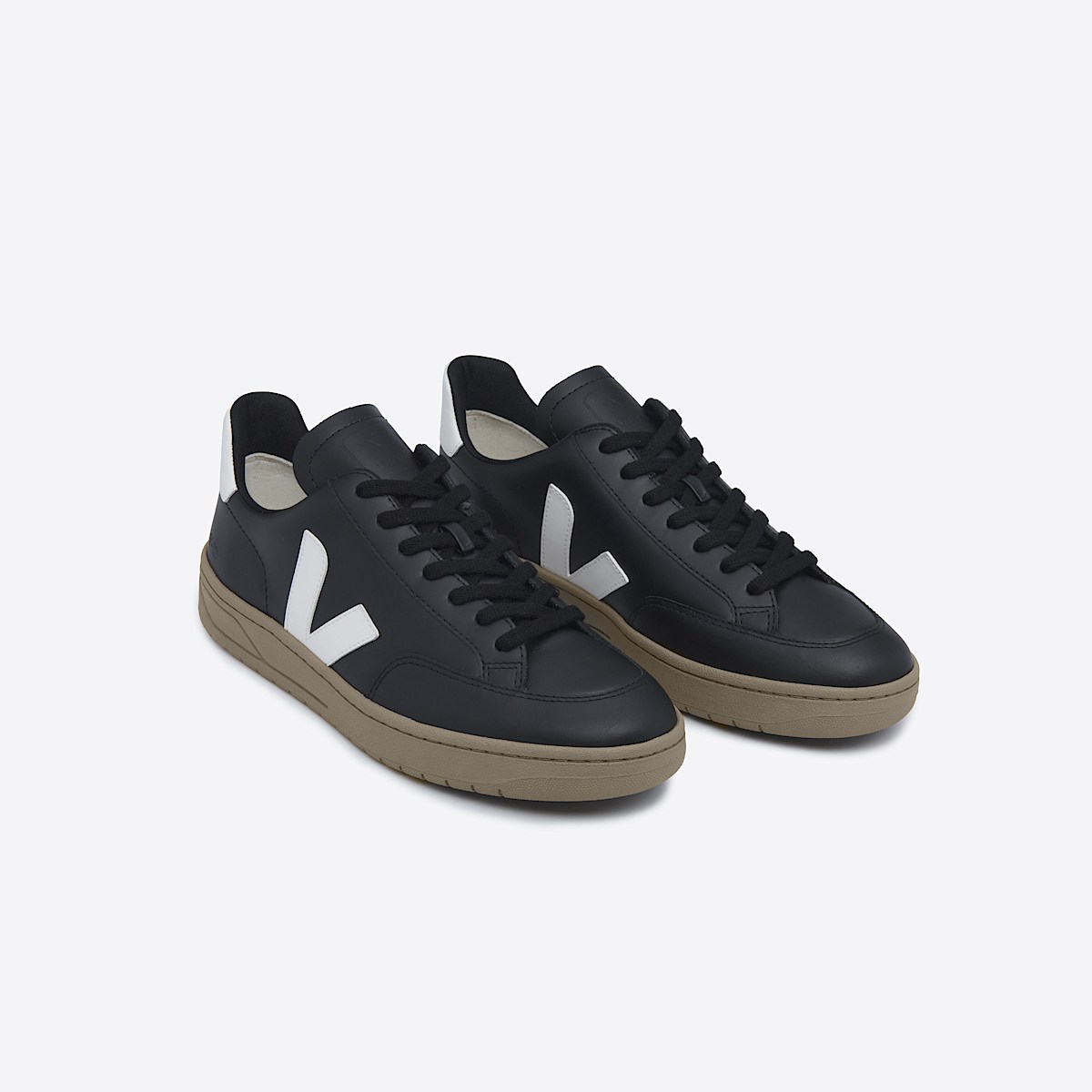 veja baskets v-12 cuir noir XD0203638 Top view