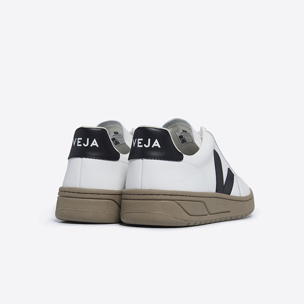 veja zapatillas v-12 cuero blanco XD0203640 Back view