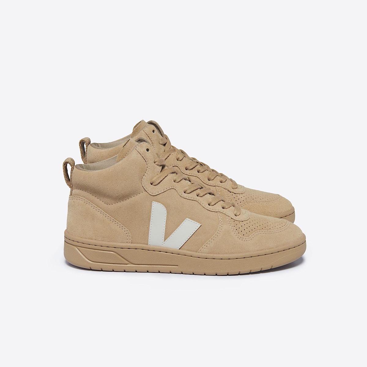 veja zapatillas v-15 ante beige VQ0303593 Lateral view