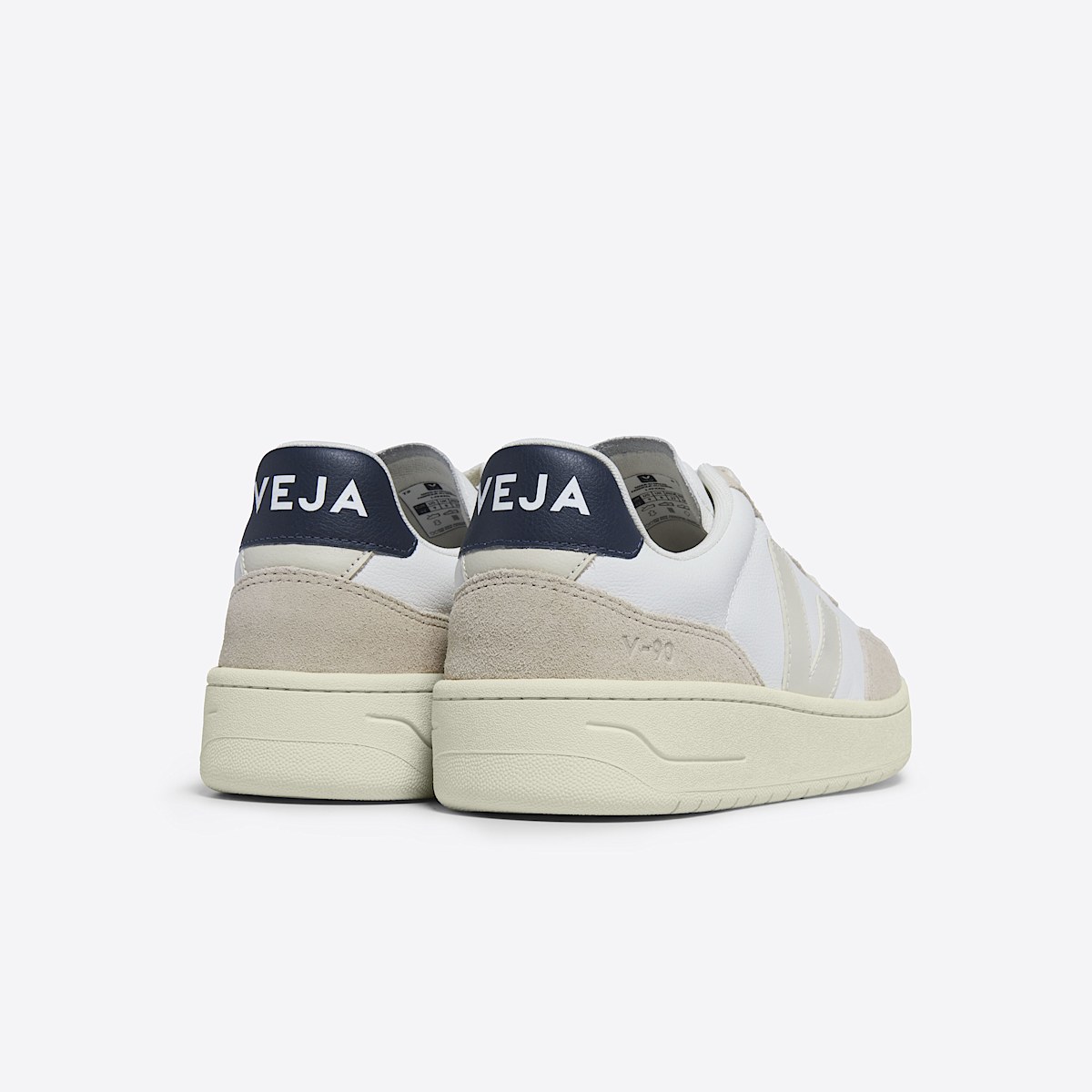 veja sapatilhas v-90 couro branco VD2003461 Back view