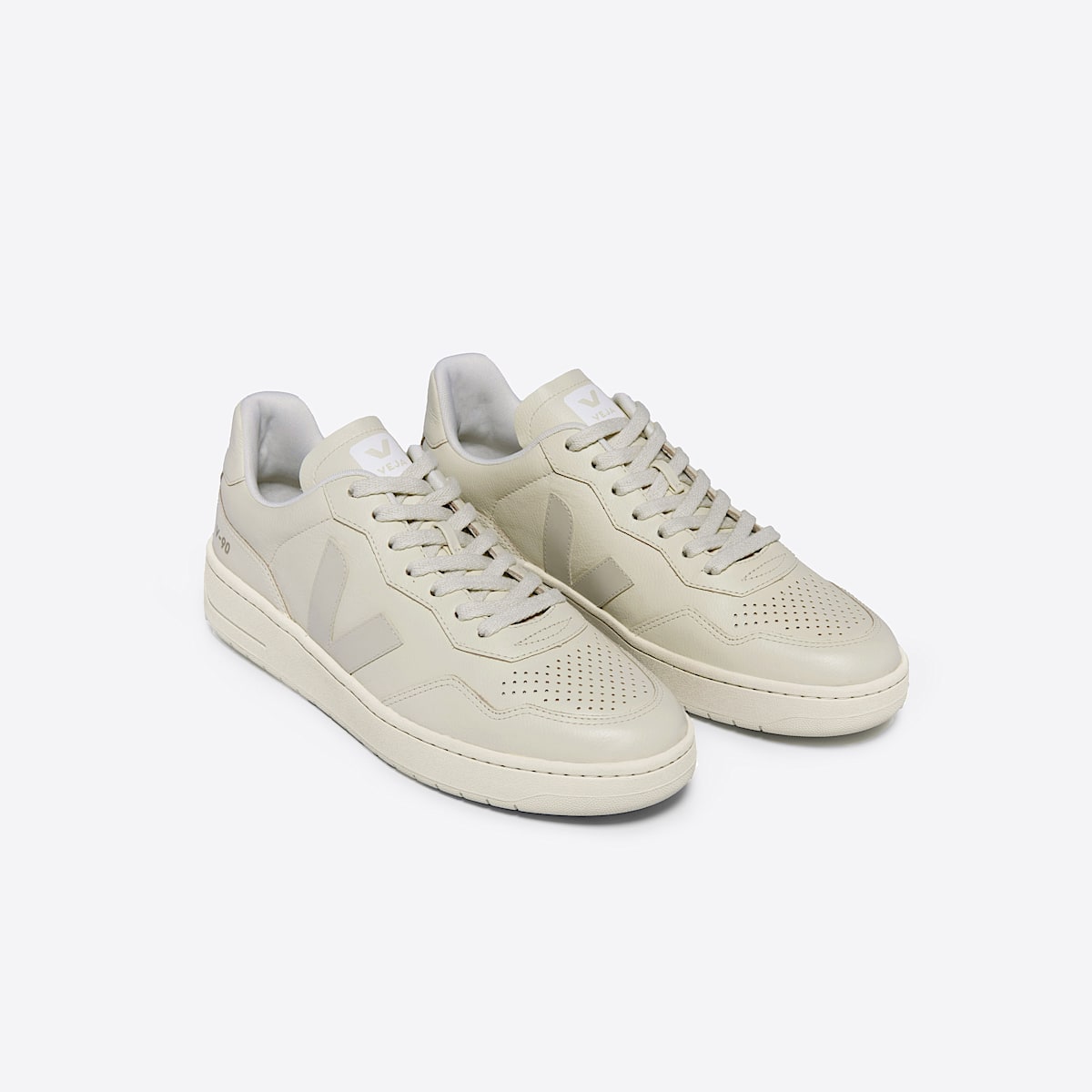 veja baskets v-90 cuir beige VD2003381 Top view