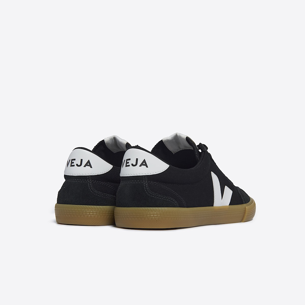 veja baskets volley coton-biologique noir VO0103529 Back view