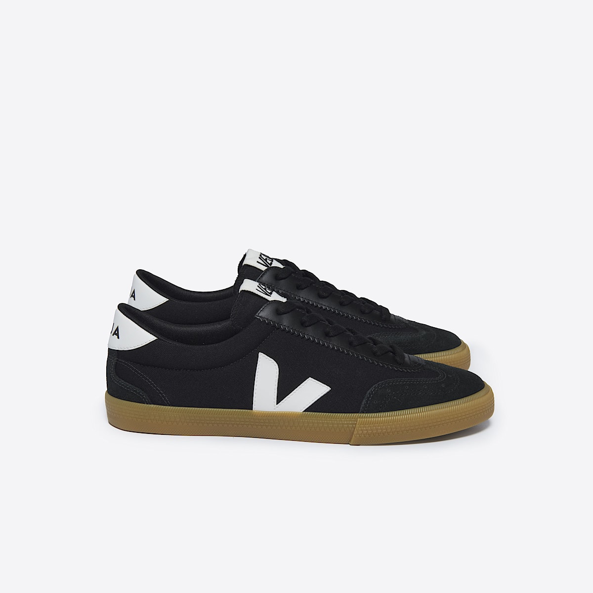 veja sneakers volley cotone-biologico nero VO0103529 Lateral view