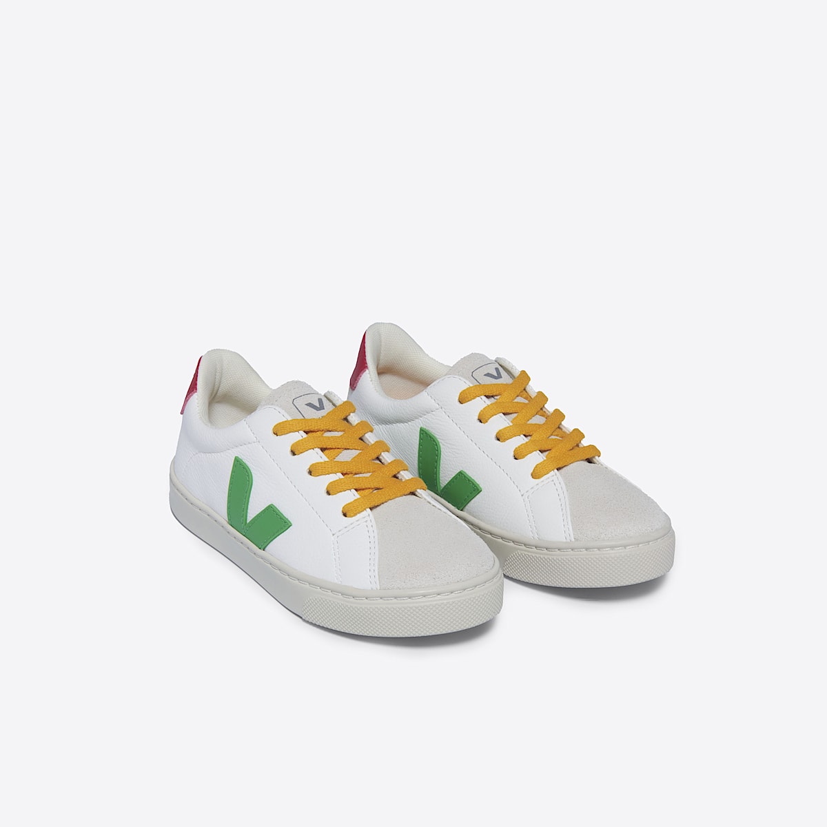 veja baskets small-esplar-laces cuir blanc RS0503633 Top view