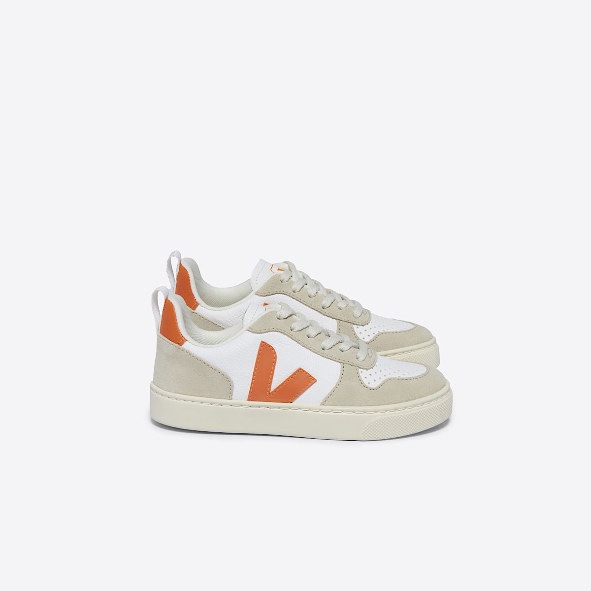 veja small-v-10-laces couro branco CX0503615