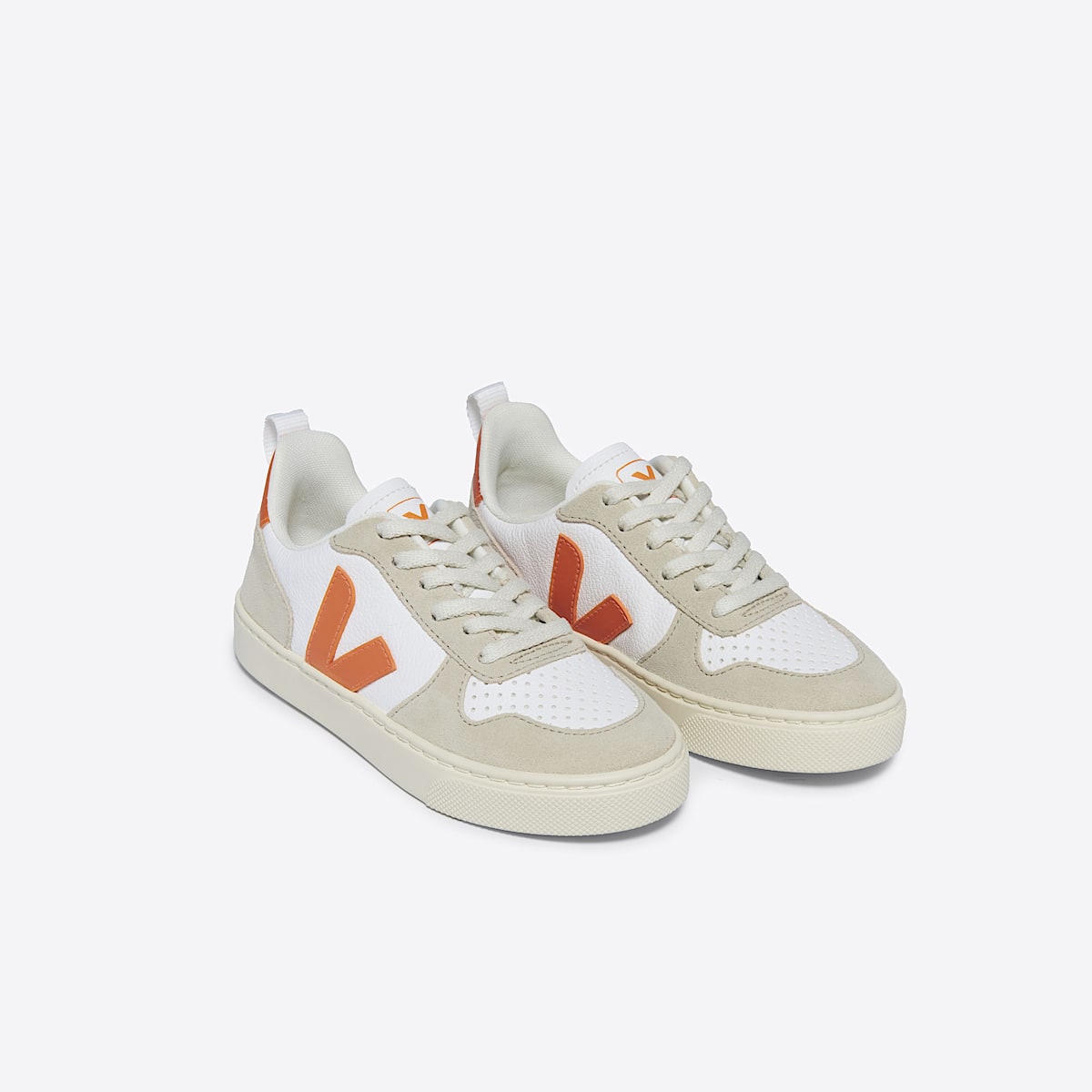 veja small-v-10-laces couro branco CX0503615