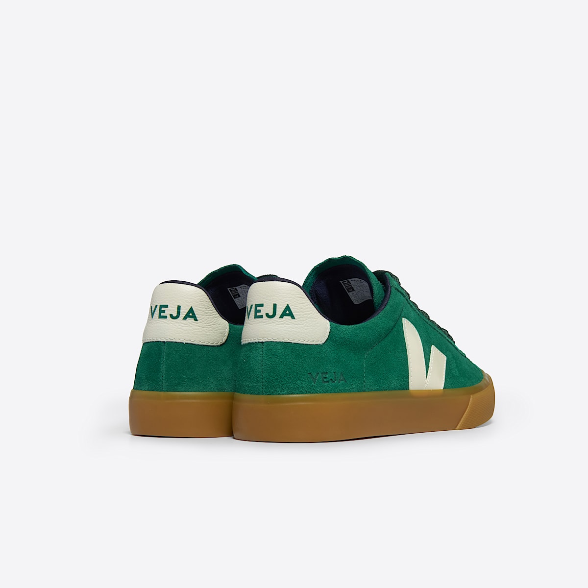 veja sneakers campo pelle-scamosciata verde CP0303695 Back view