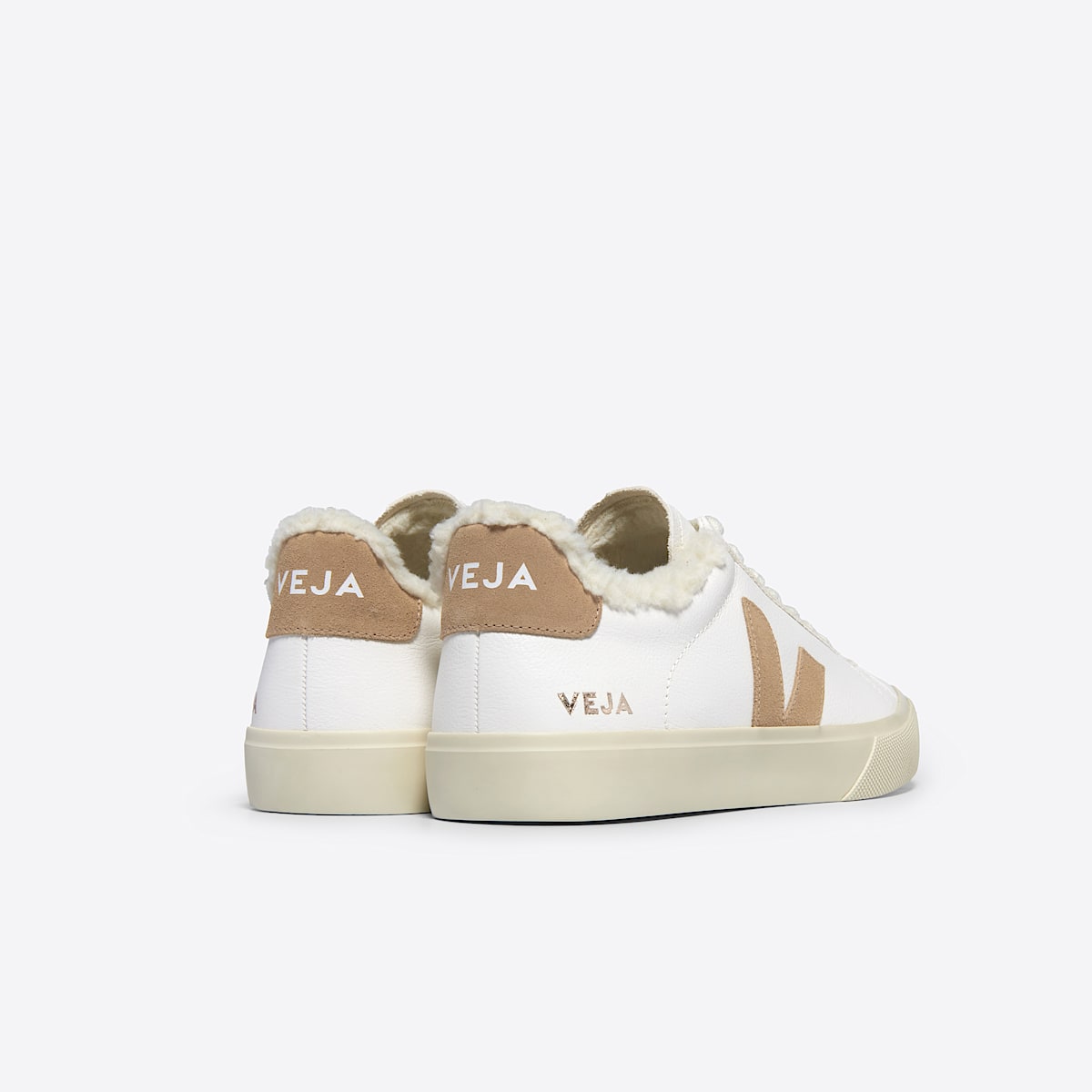 veja baskets campo-winter fourré blanc CW0503830 Back view