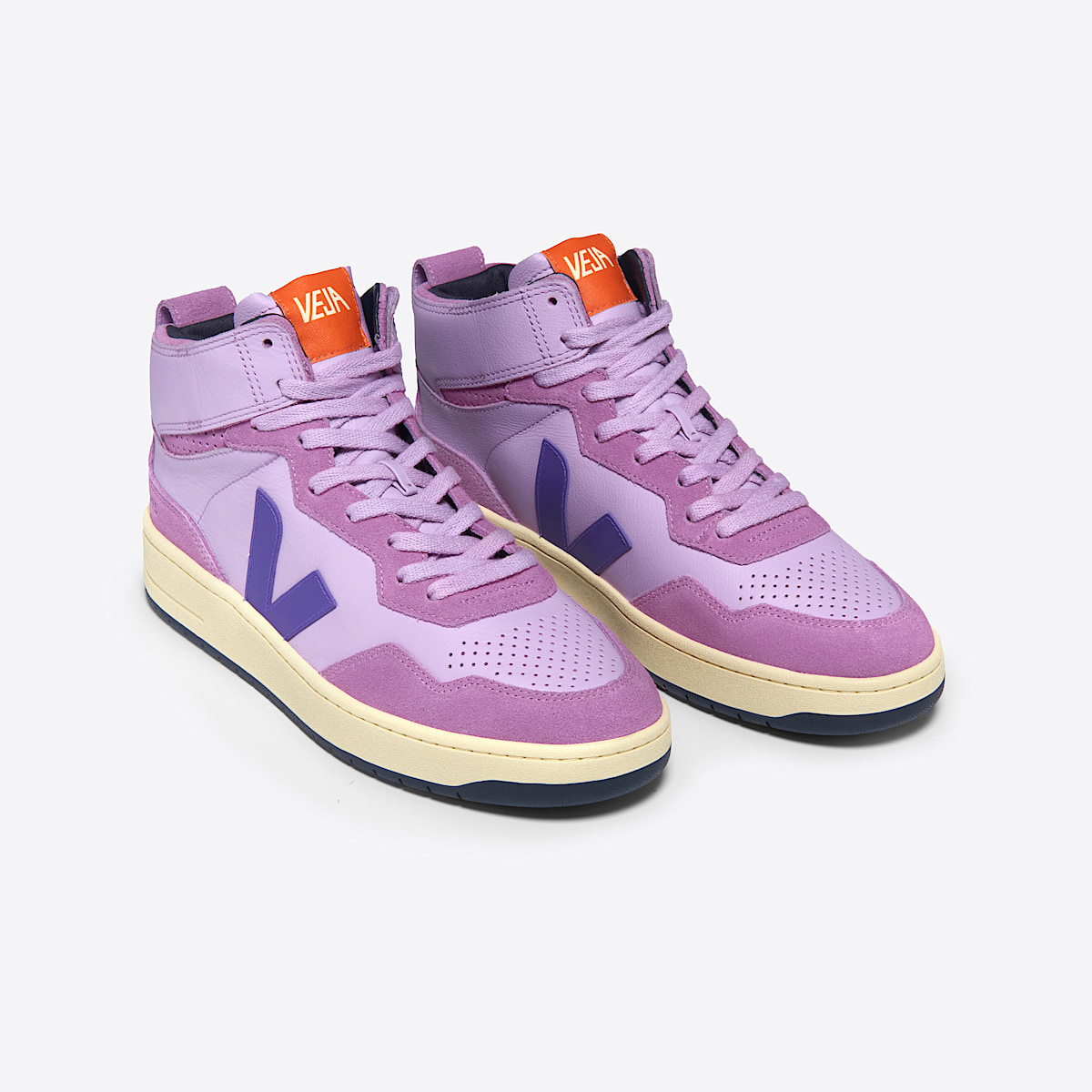 veja baskets v-95 cuir violet QZ2003685 Top view