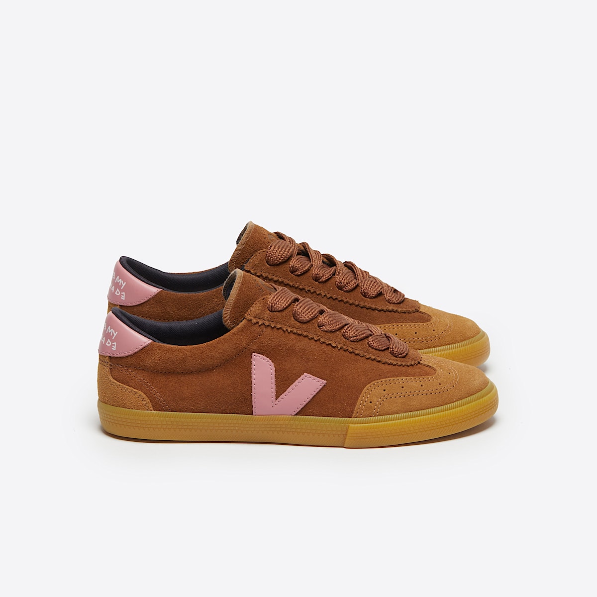 veja baskets veja-x-make-my-lemonade suède marron VM0303858 Lateral view