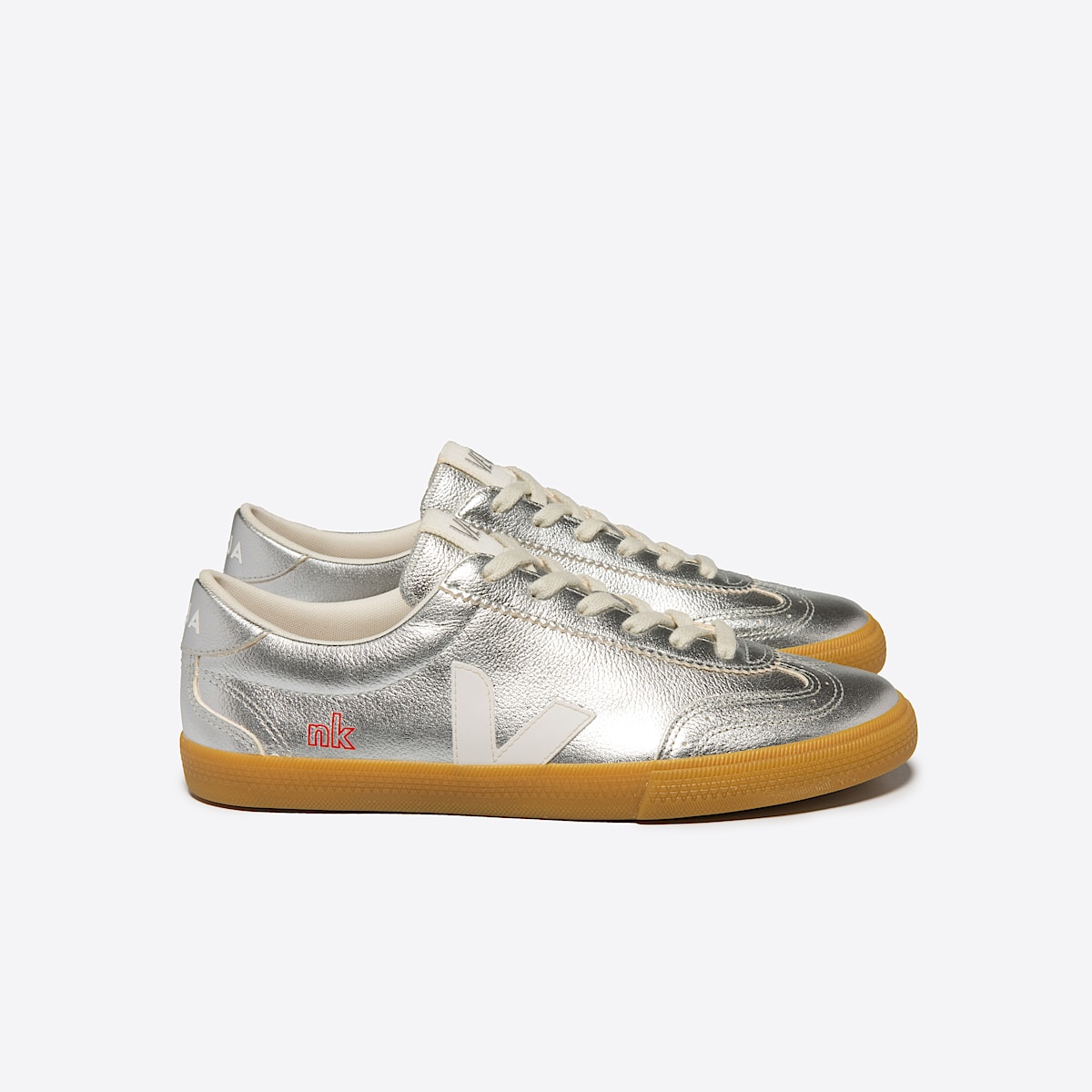 veja sneakers veja-x-nk leather silver VK0503856 Lateral view