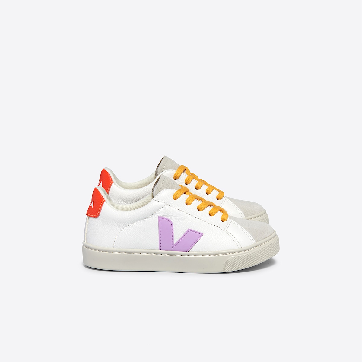 veja baskets small-esplar-laces cuir blanc RS0503788 Lateral view