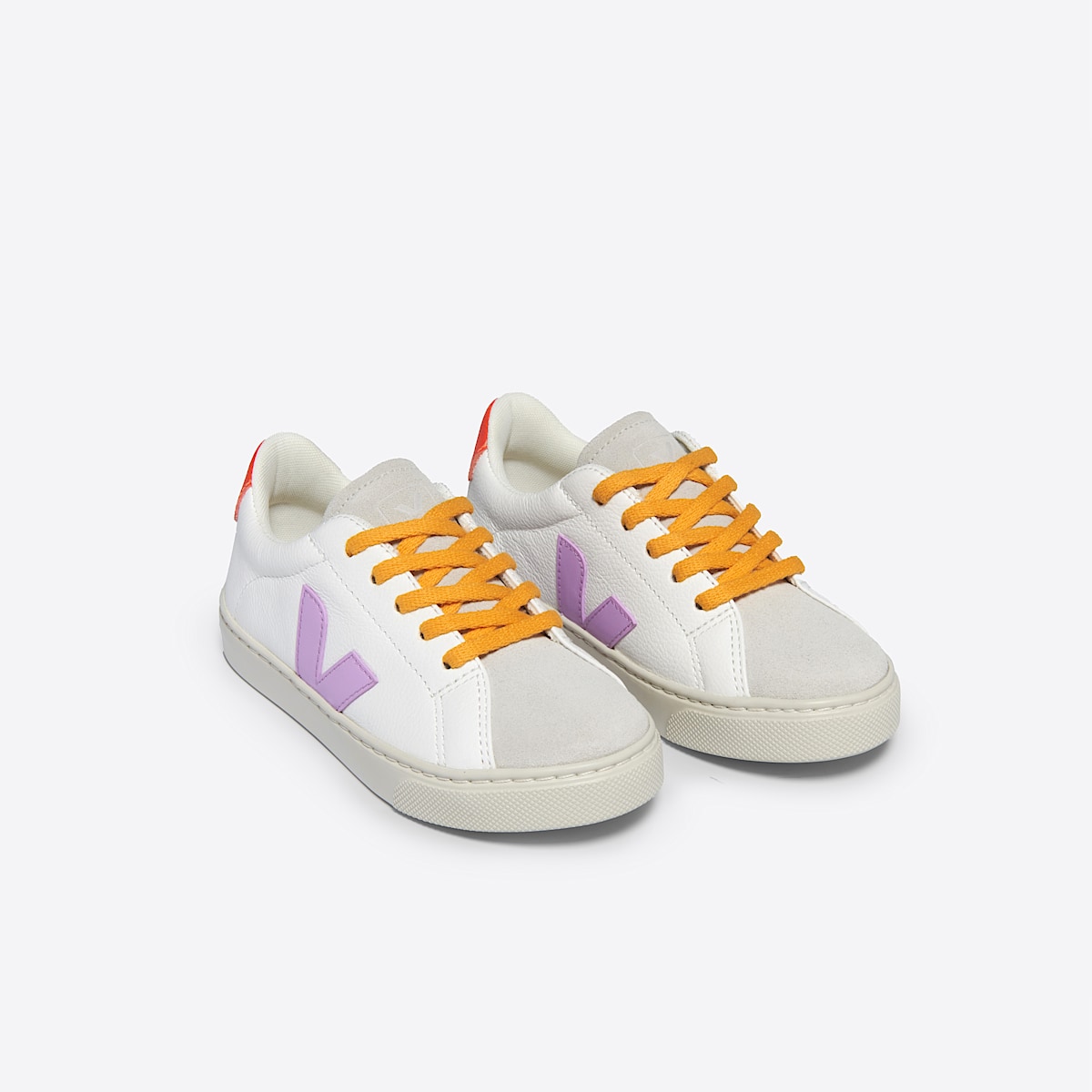 veja baskets small-esplar-laces cuir blanc RS0503788 Top view