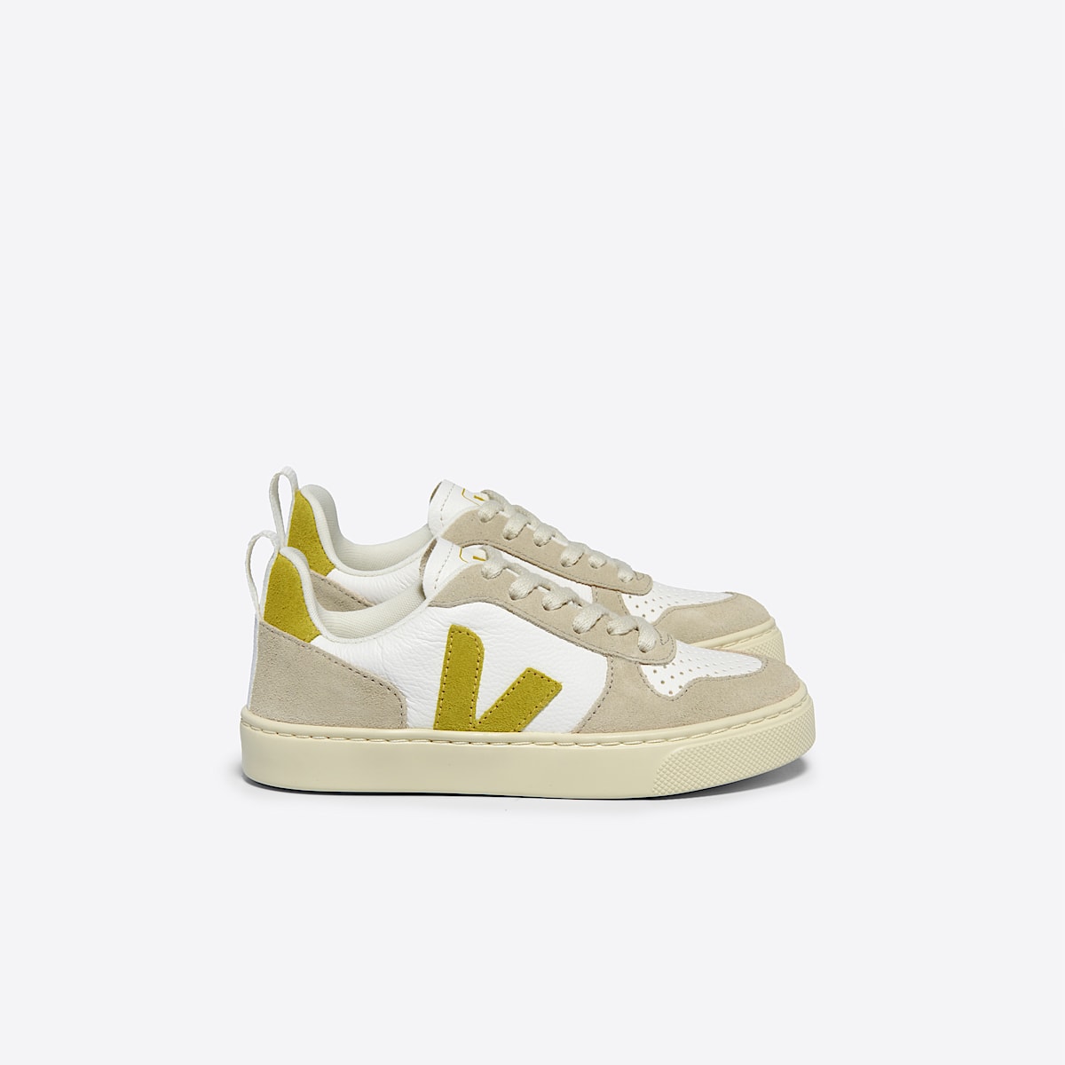 veja baskets small-v-10-laces cuir blanc CX0503809 Lateral view