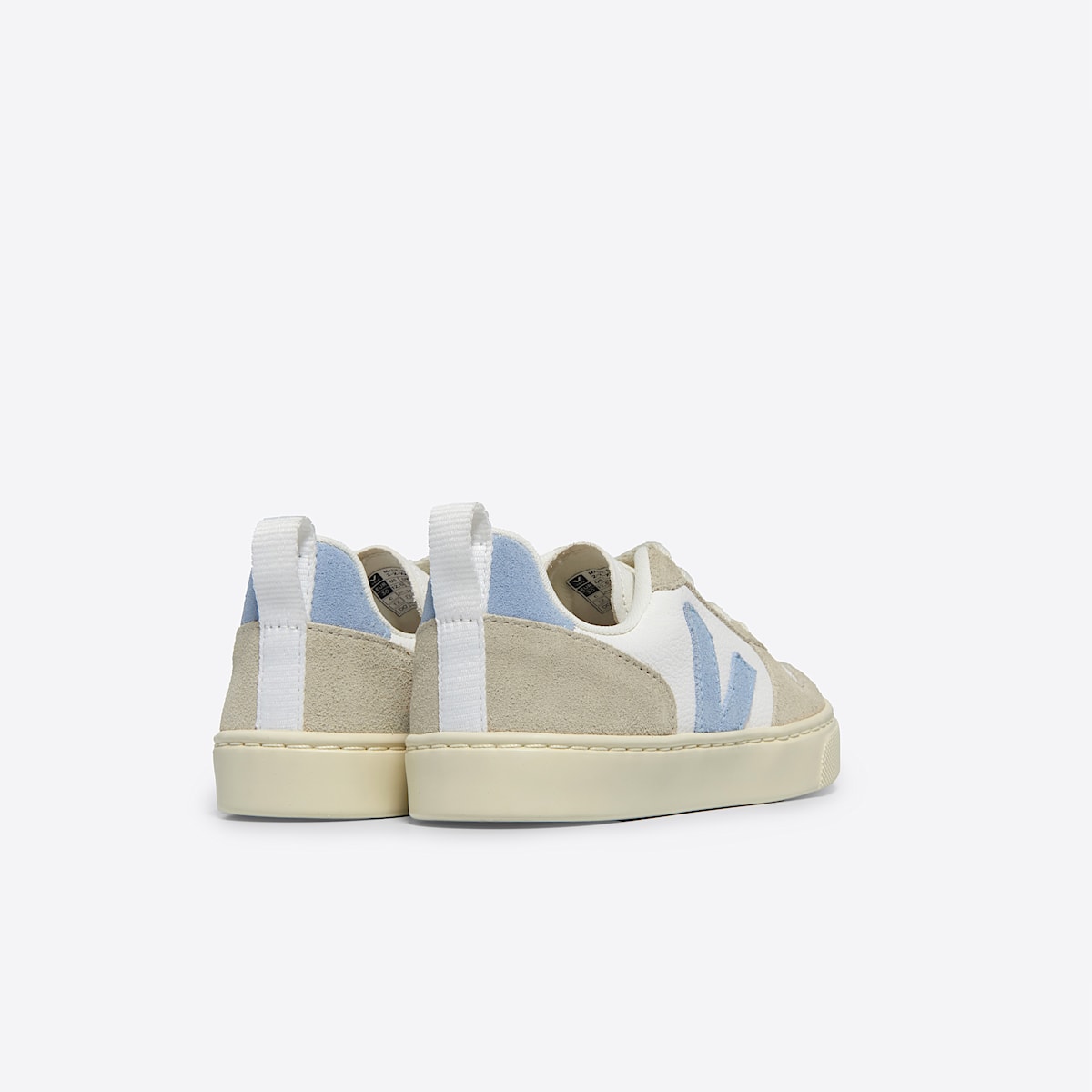 veja baskets small-v-10-laces cuir blanc CX0503808 Back view