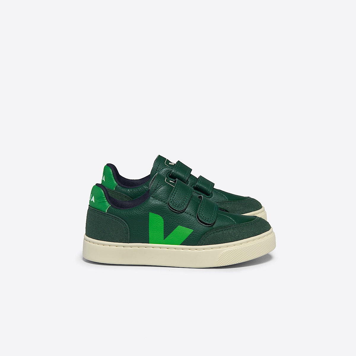 veja sneakers small-v-12 leather green XV0503796 Lateral view