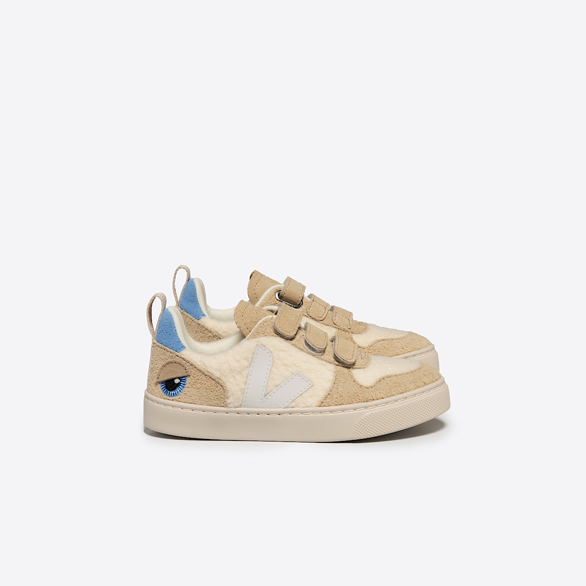 veja baskets veja-x-bigstuffed-(small-v-10) suède beige CG3003843 Lateral view