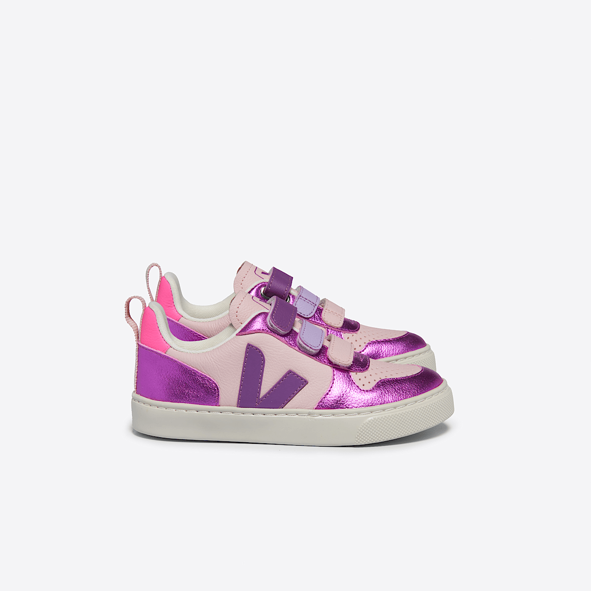 veja sneaker small-v-10 leder mehrfarbig CV0503804 Lateral view