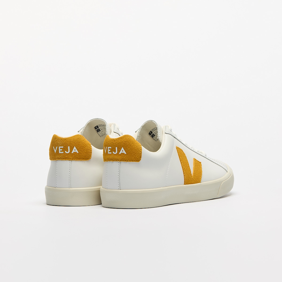 veja sapatilhas esplar-logo couro branco EO0203711 Back view