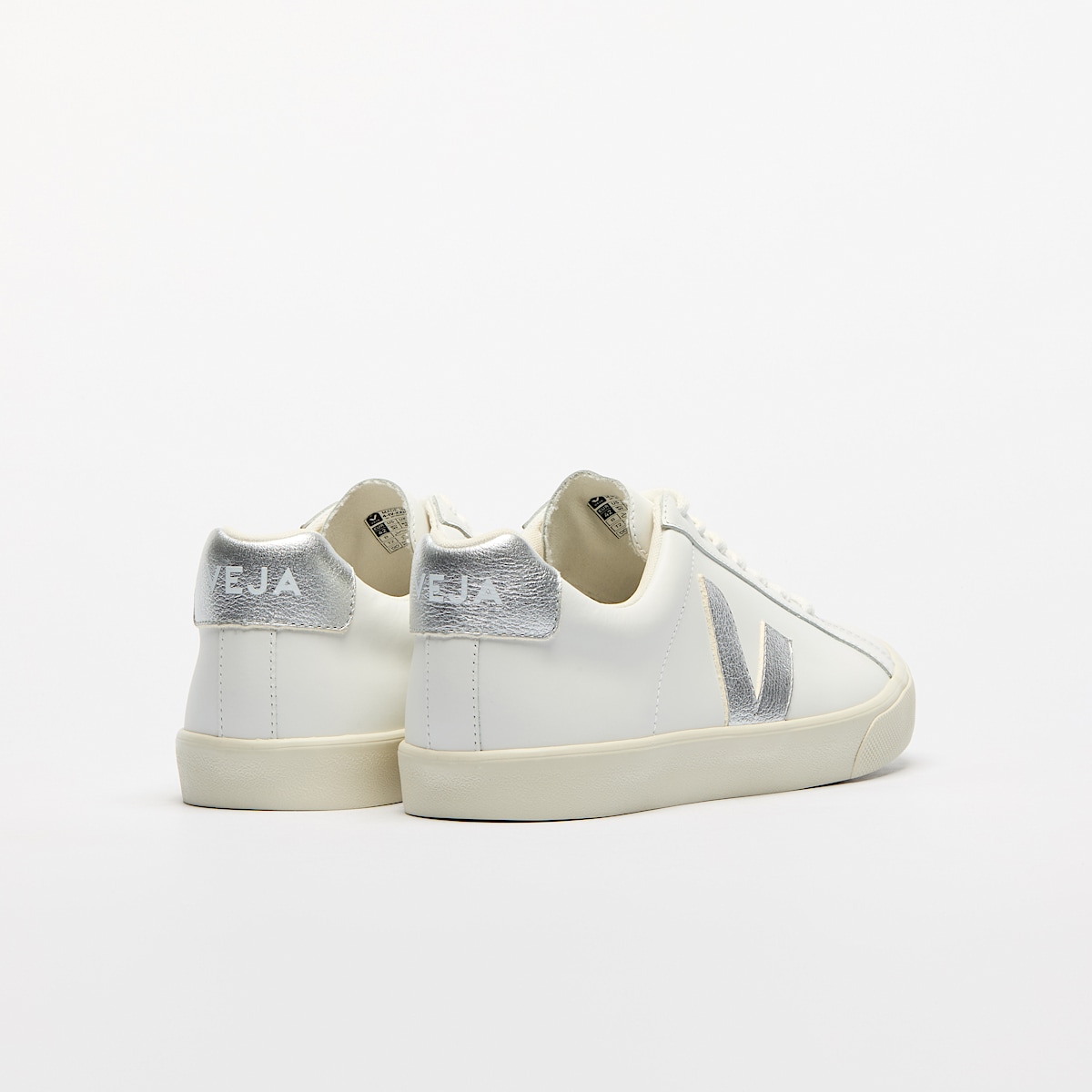 veja sapatilhas esplar-logo couro branco EO0203883 Back view