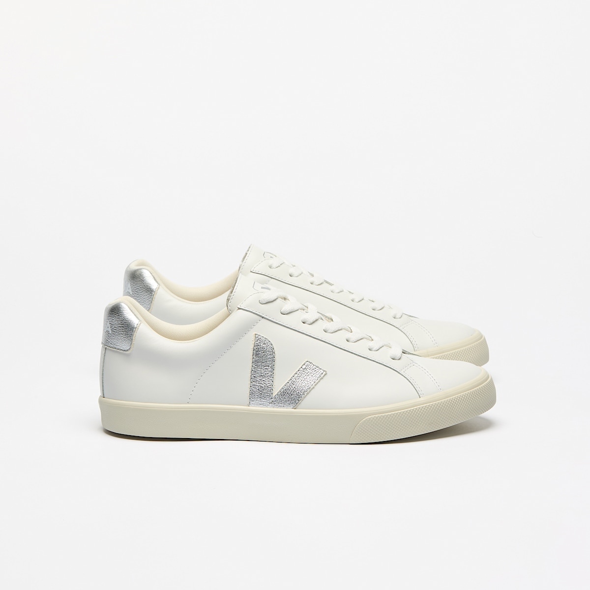 veja baskets esplar-logo cuir blanc EO0203883 Lateral view