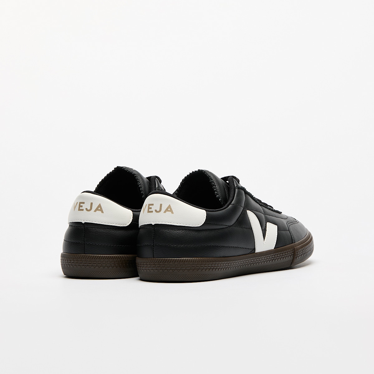 veja baskets panenka cuir-biologique noir FU2020707 Back view