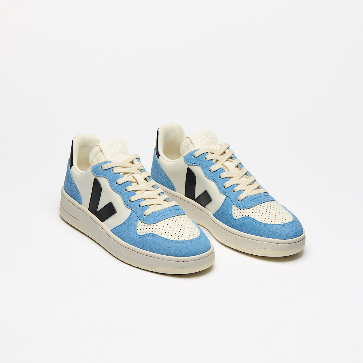 veja baskets v-10-prime cuir bleu VI0220503 Top view