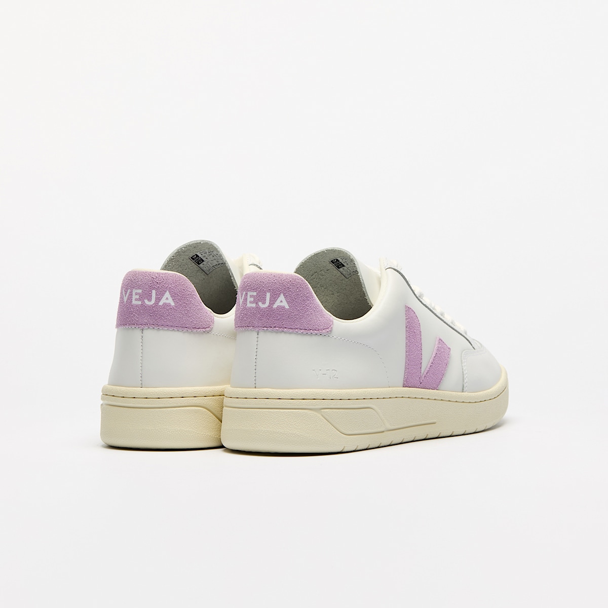 veja baskets v-12 cuir blanc XD0220494 Back view