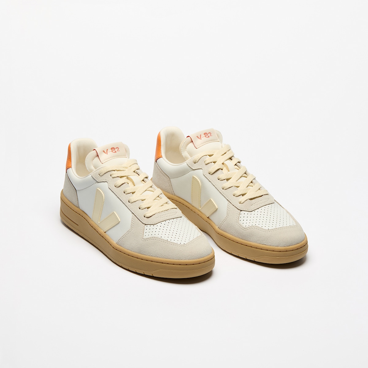 veja sapatilhas v-82 couro cinzento VE3320758 Top view
