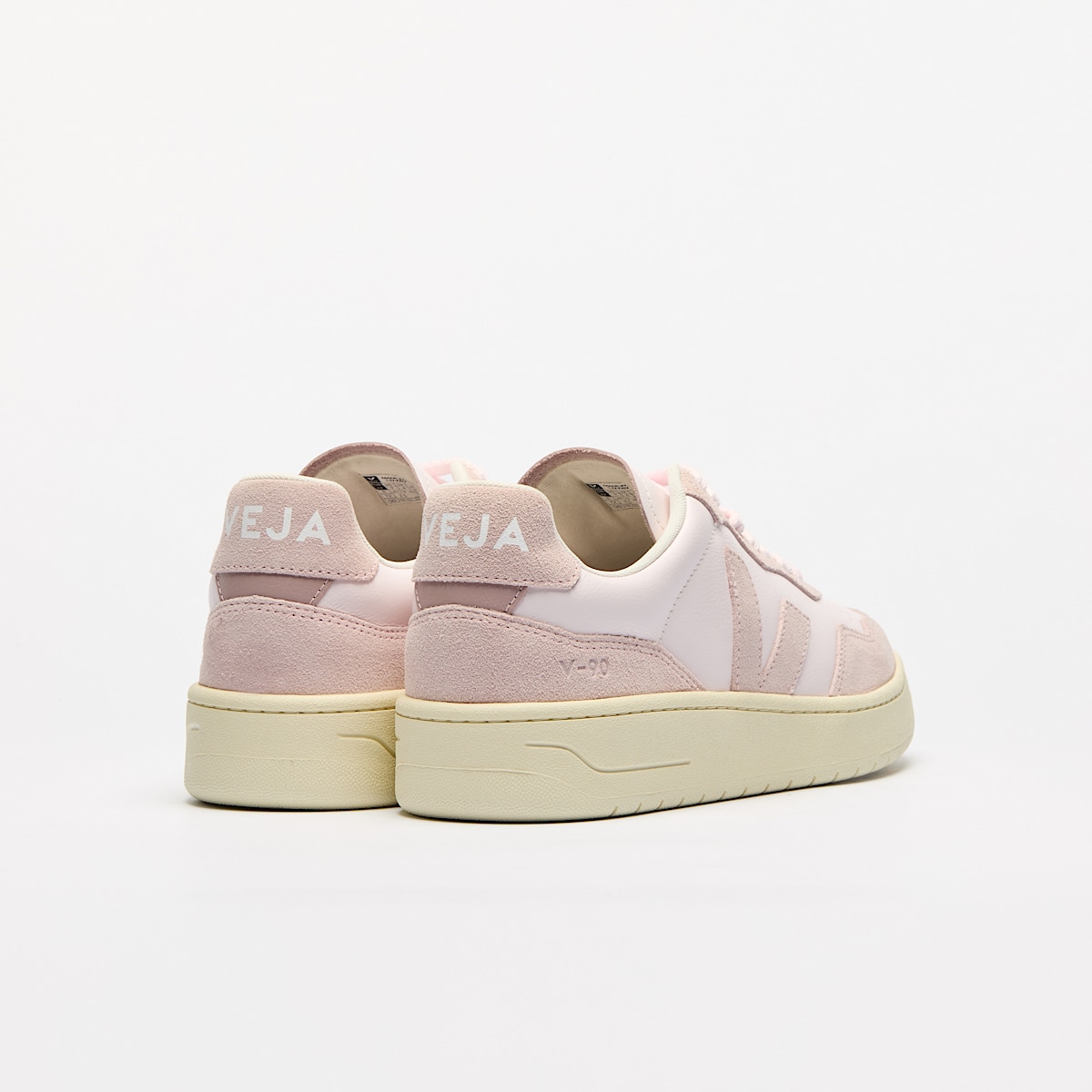 veja baskets v-90 cuir rose VD2003891 Back view