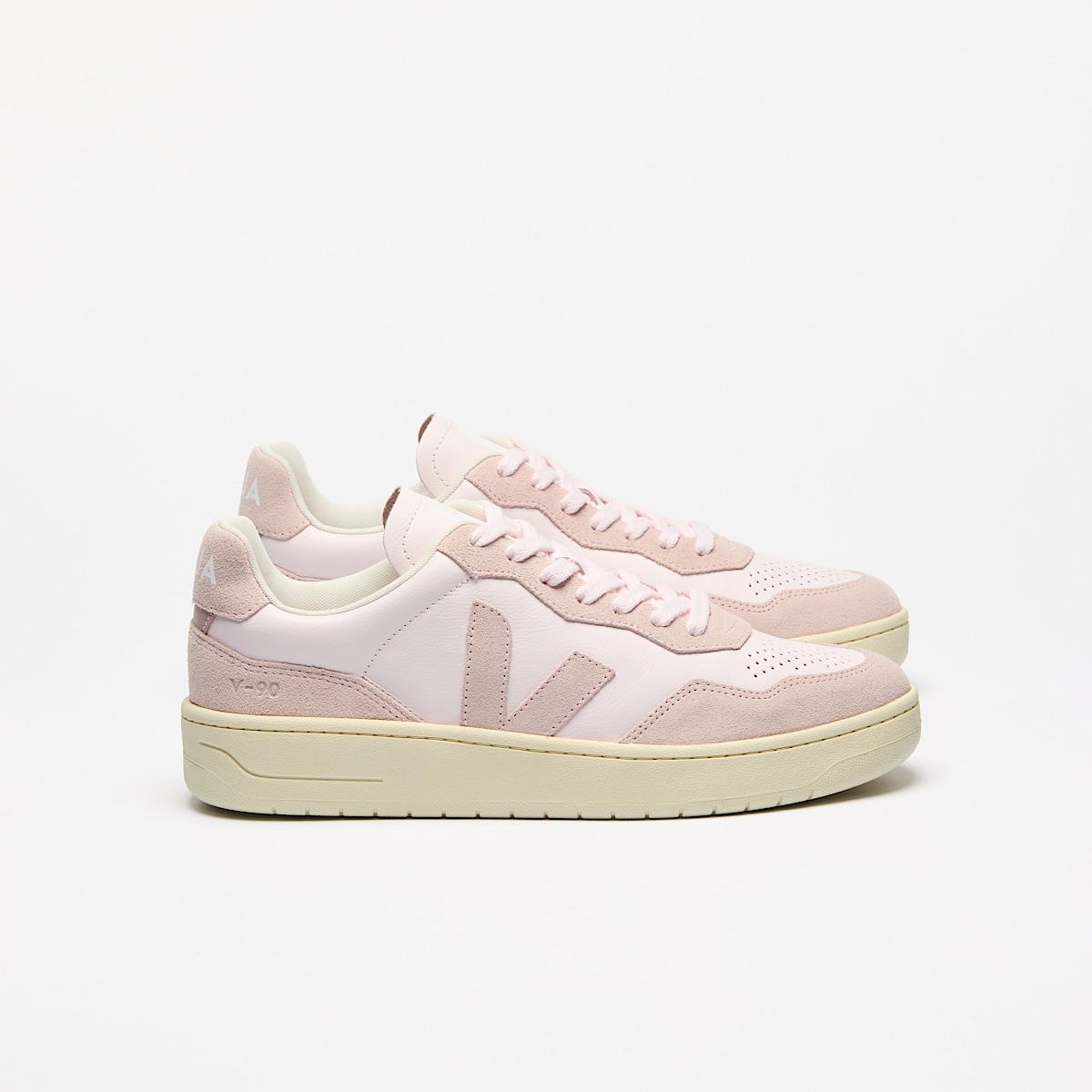 veja baskets v-90 cuir rose VD2003891 Lateral view