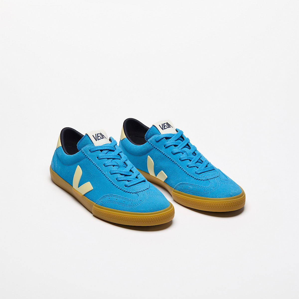 veja sneakers volley pelle-scamosciata blu VO0320512 Top view