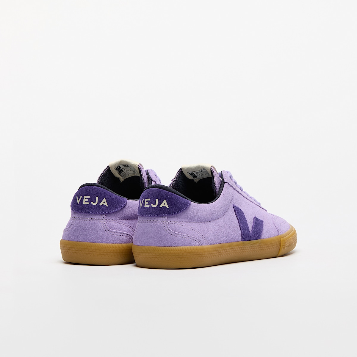 veja sneakers volley pelle-scamosciata viola VO0320513 Back view