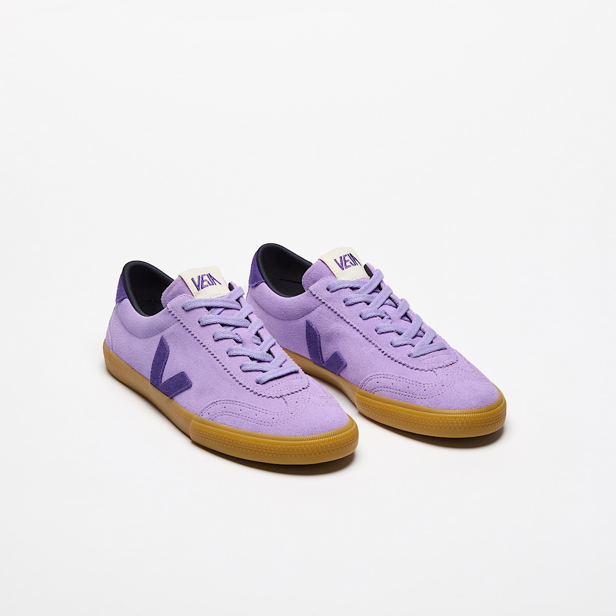 veja sneakers volley pelle-scamosciata viola VO0320513 Top view